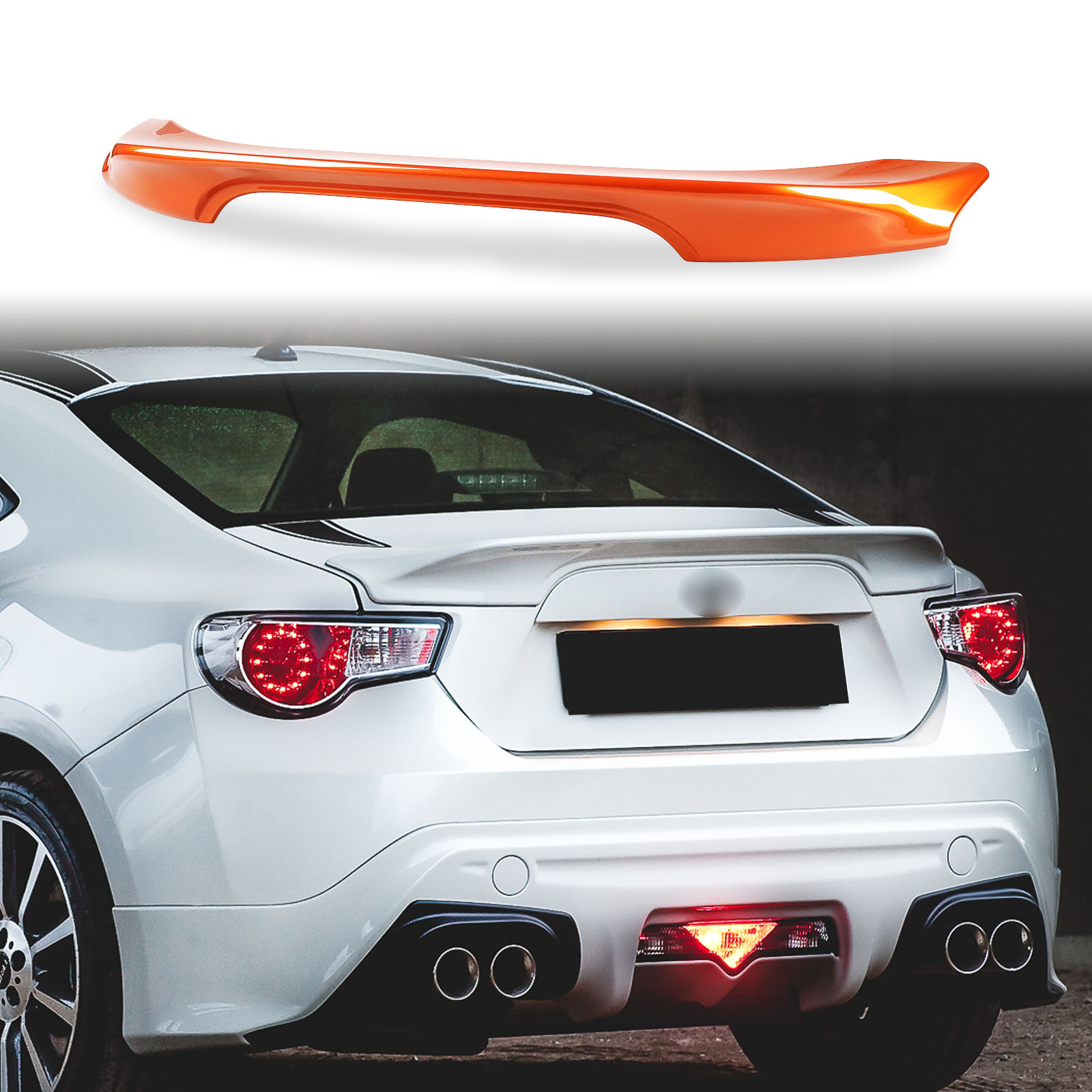 Painted H8R Hot Lava Orange Rear Trunk Spoiler For Toyota 86 Scion